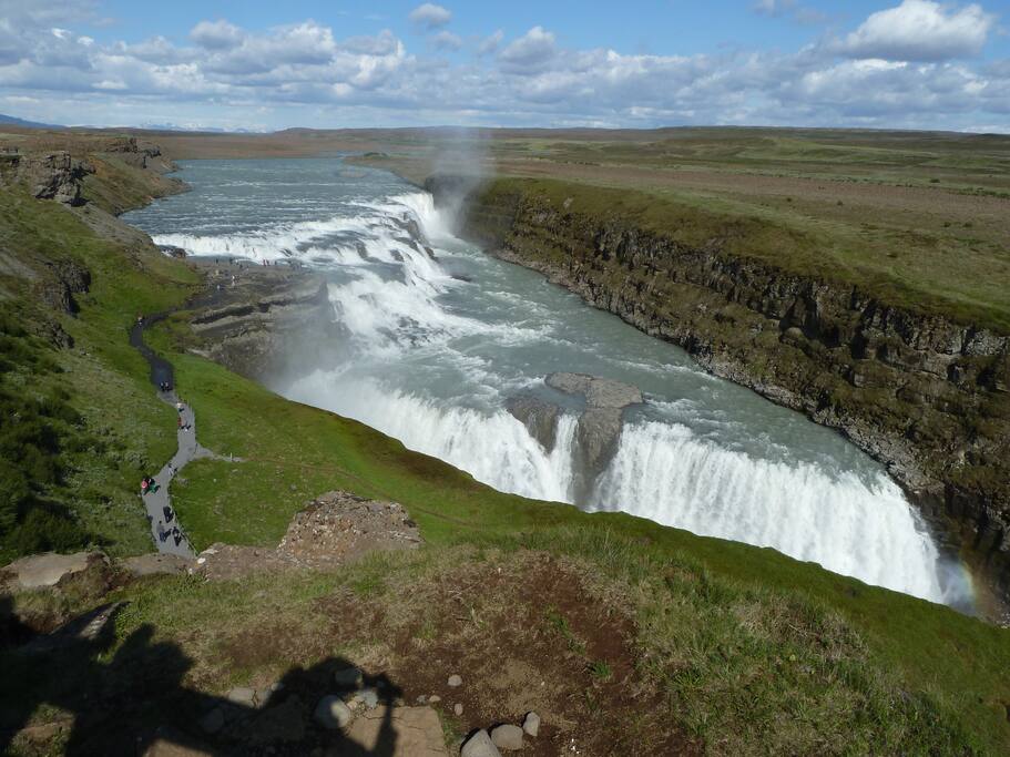 Gullfoss is only an hour and a half form Marta villa