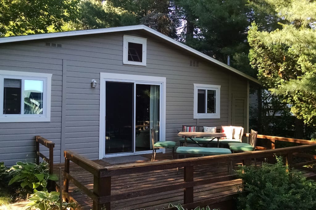 From the deck you have a nice view of Little Crooked Lake which is just steps away.
