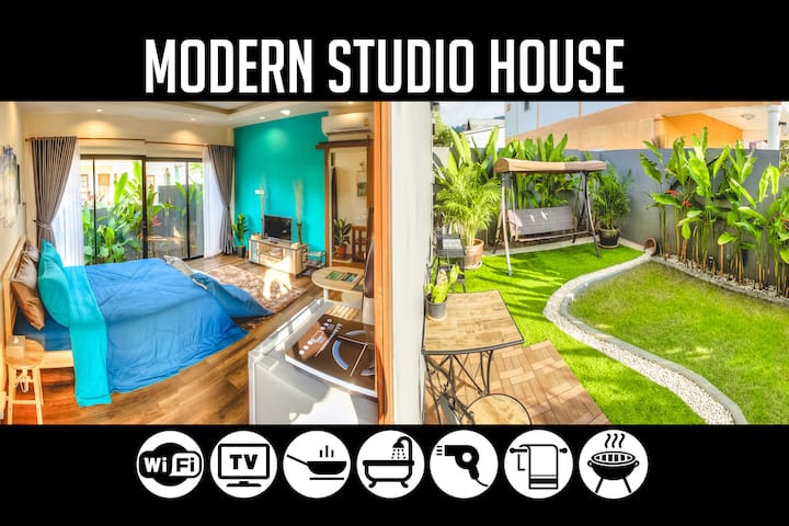 1BR Modern Studio House in Bang-Tao, sleeps 2-3