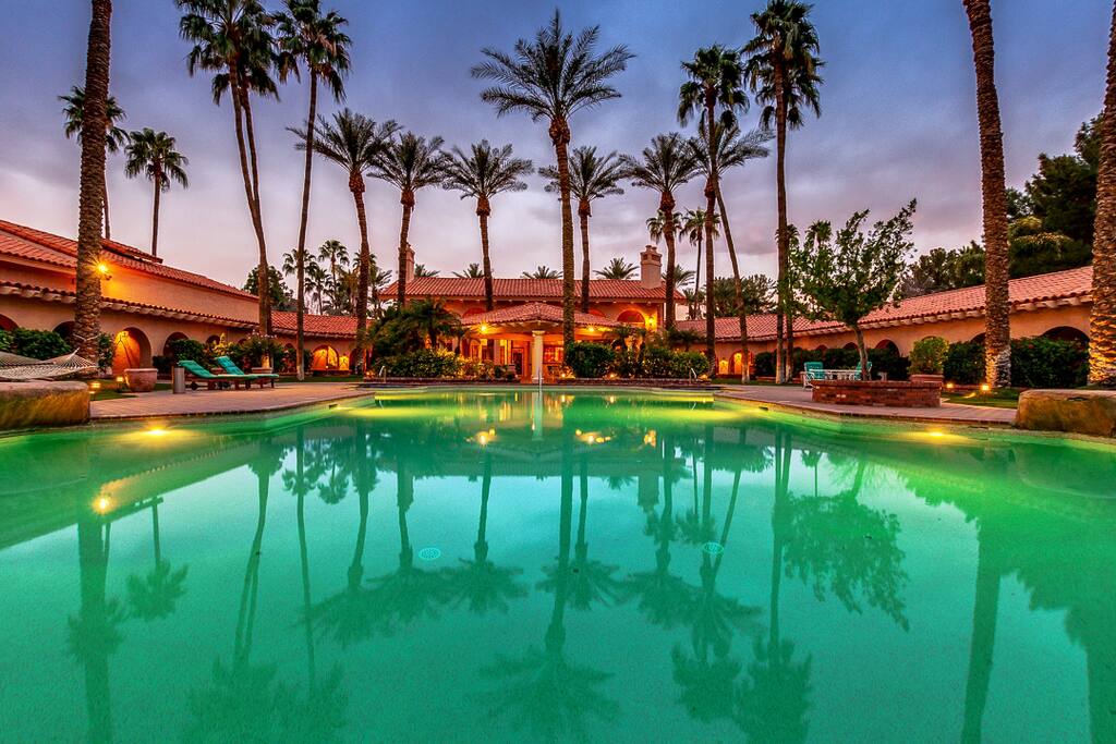 Back Yard Oasis at night