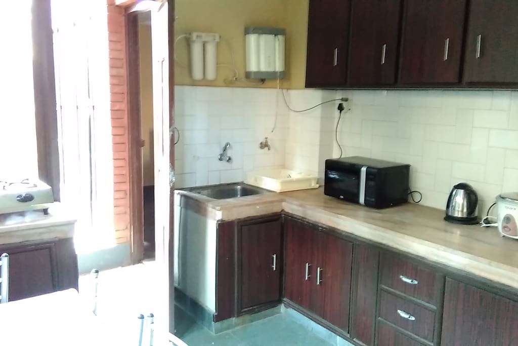 Kitchen with balcony