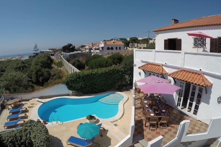 Large villa with private pool, close to beach