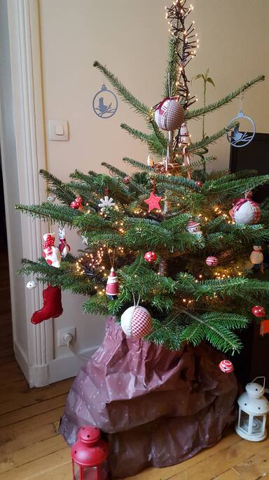 Décoré pour Noël.