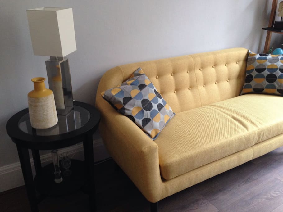 The new sofa in the sitting room