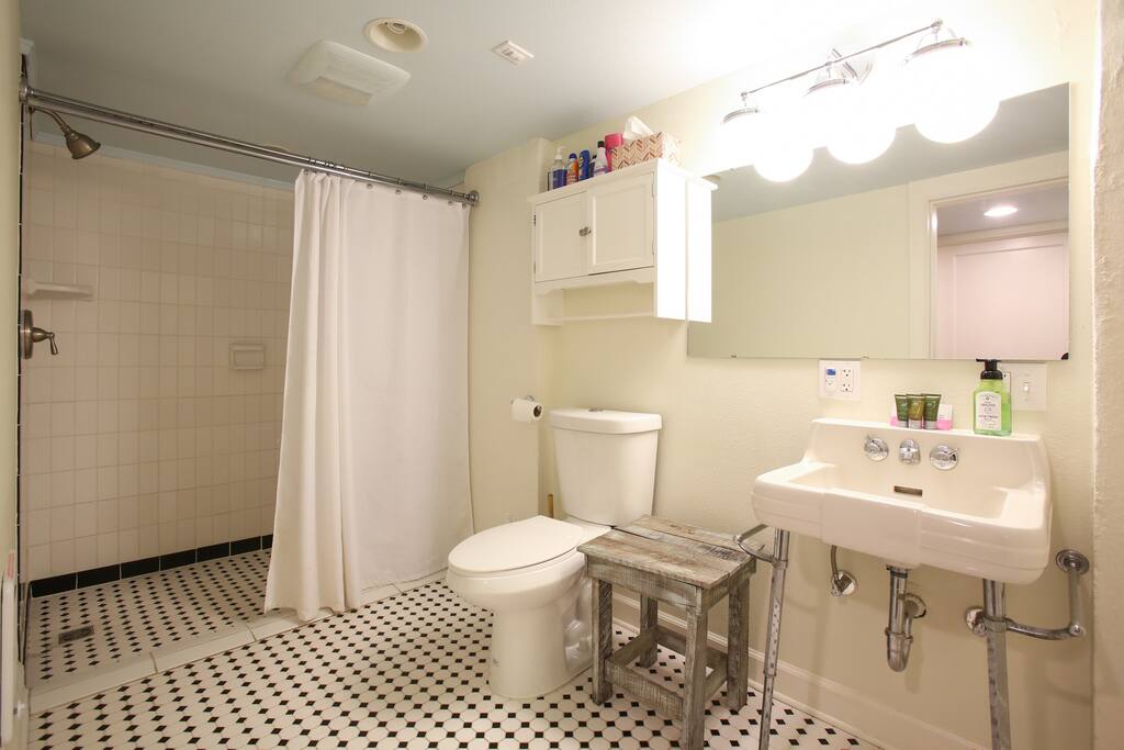 HUGE bathroom. . .
for dancing.