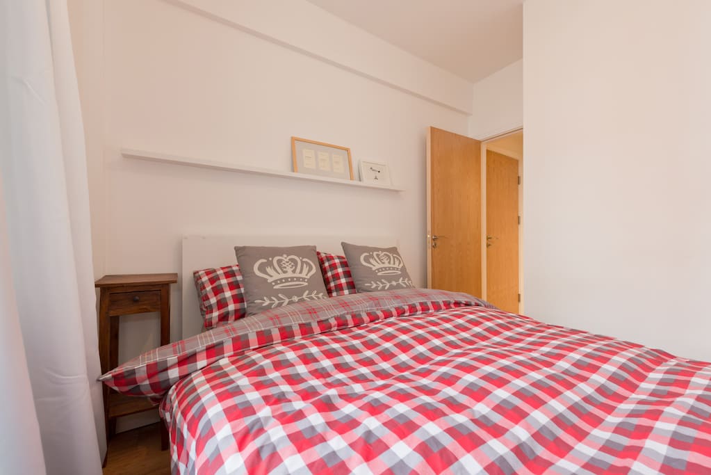 Bedroom with European double size bed