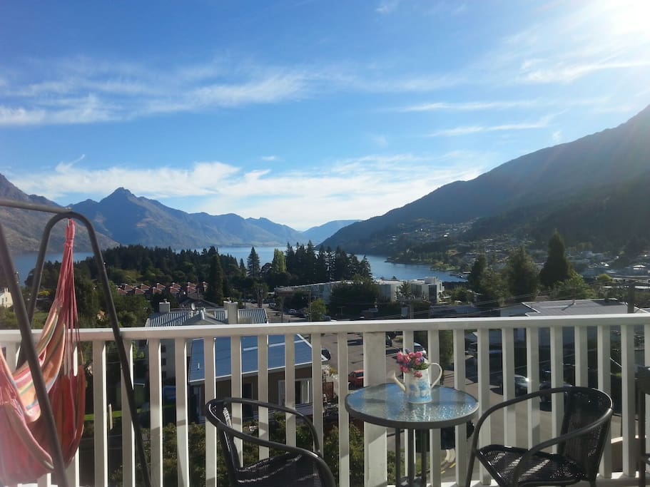 great lake and mountain view