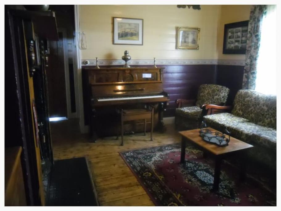 Furnished with olden day antiques, the lounge even has an old piano for guests to utilise.