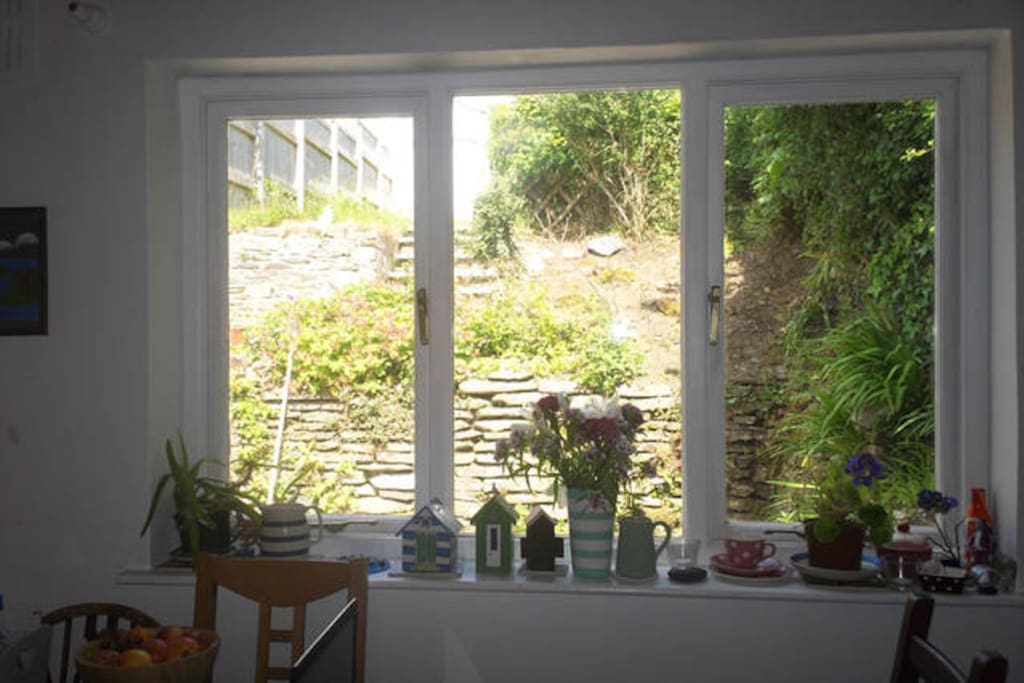 View from the kitchen for a peaceful breakfast.