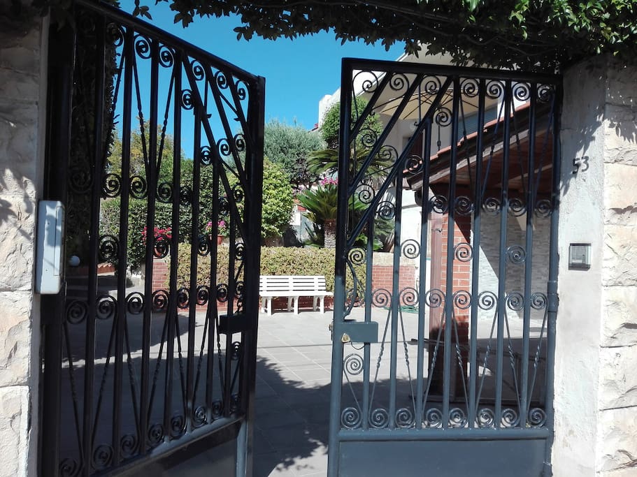 A shot from the gate. That's like as secret garden!