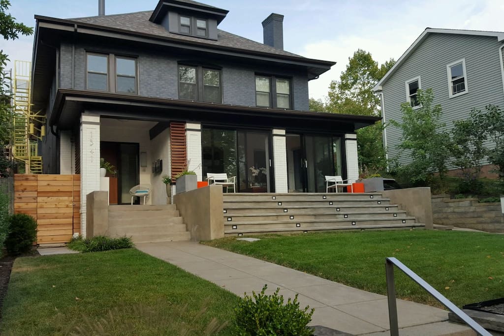 The property from the sidewalk.