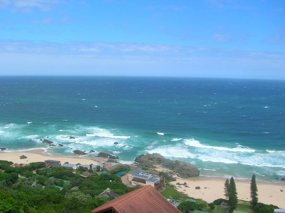 View of Keurbooms Village and beach from balcony