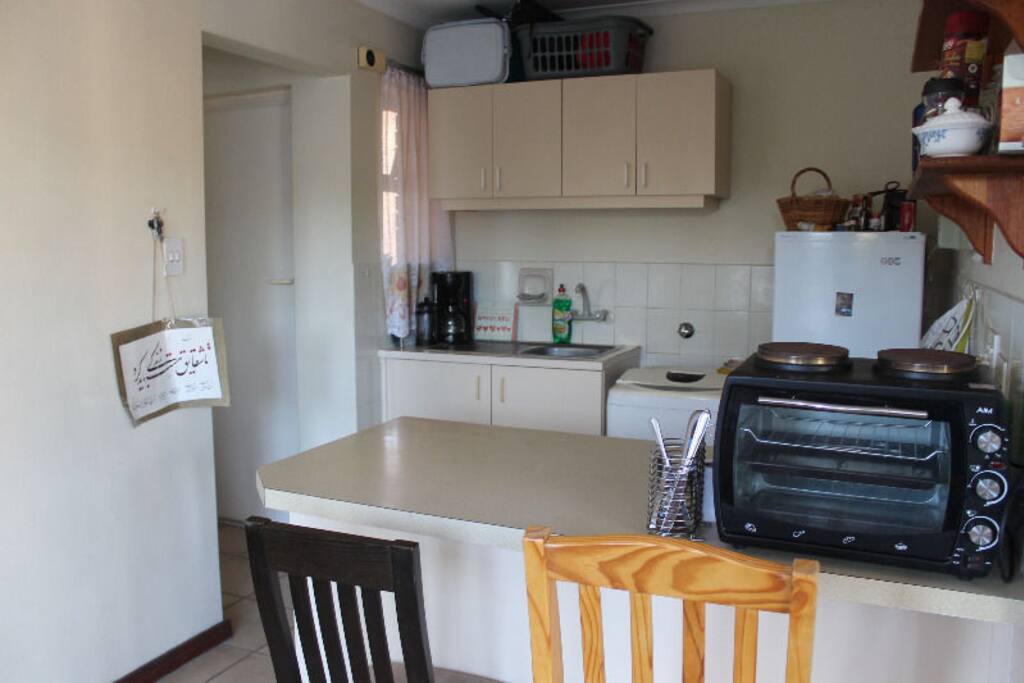 A fully equipped kitchen
