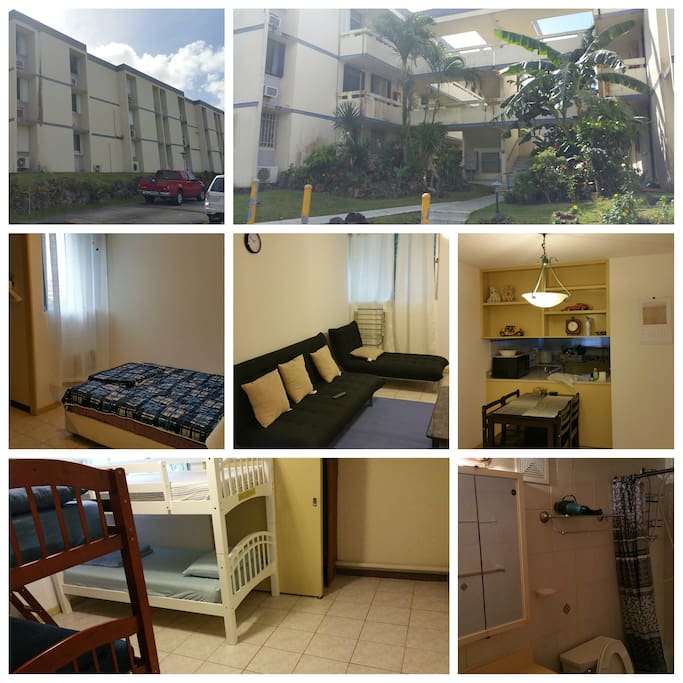2 bedroom, 1 bathroom unit with kitchen,dining room and living room .