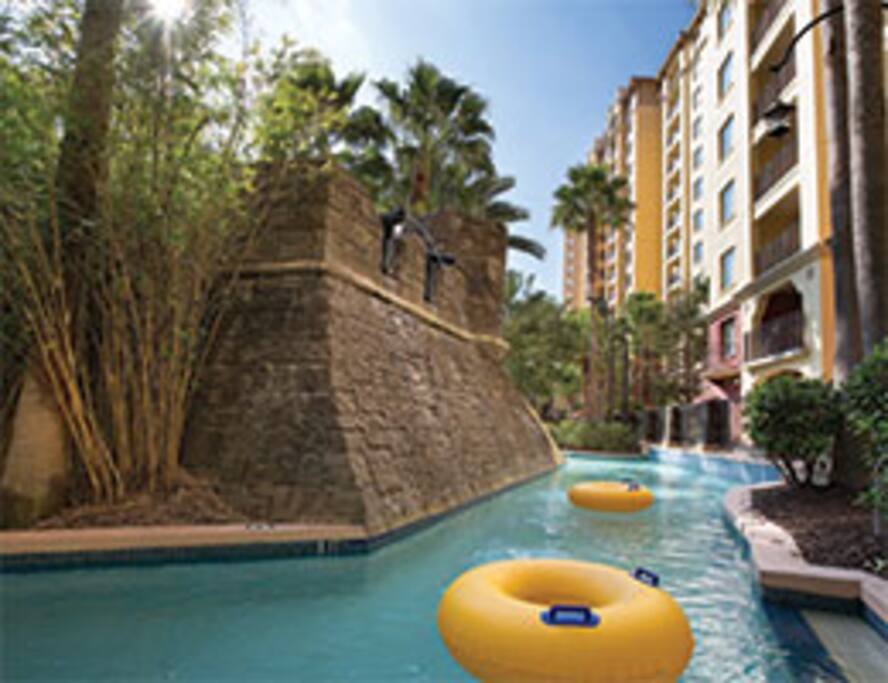 1 OF 2 LAZY RIVERS AT BONNET CREEK RESORT