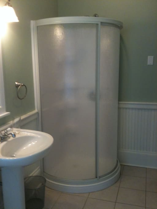 large shower with Bathtub