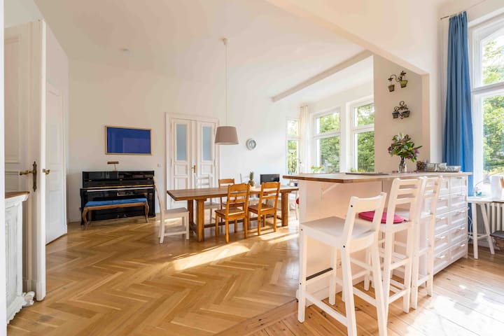 Modern. Central. Spacey. Homy.