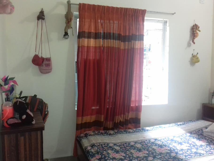 View of bedroom window.