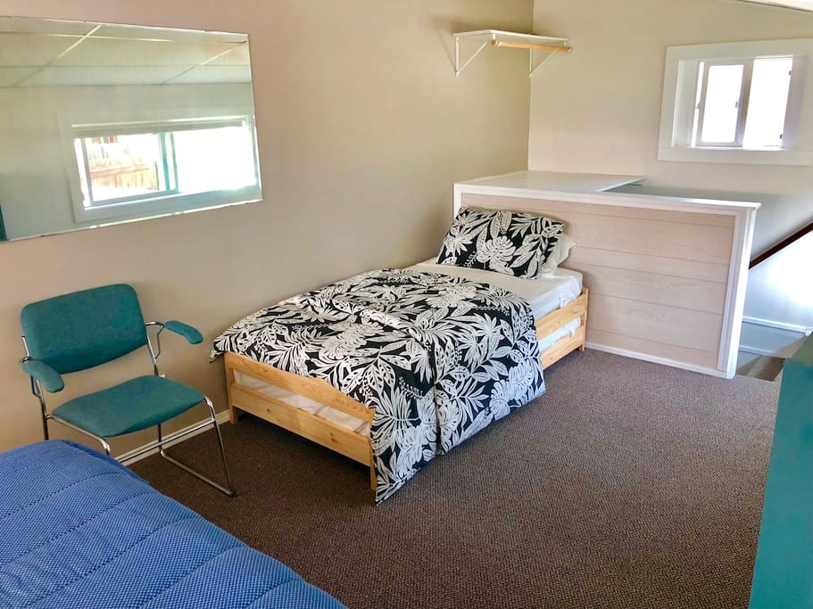 Couch can be turned into a single bed for the second or third guest to stay.