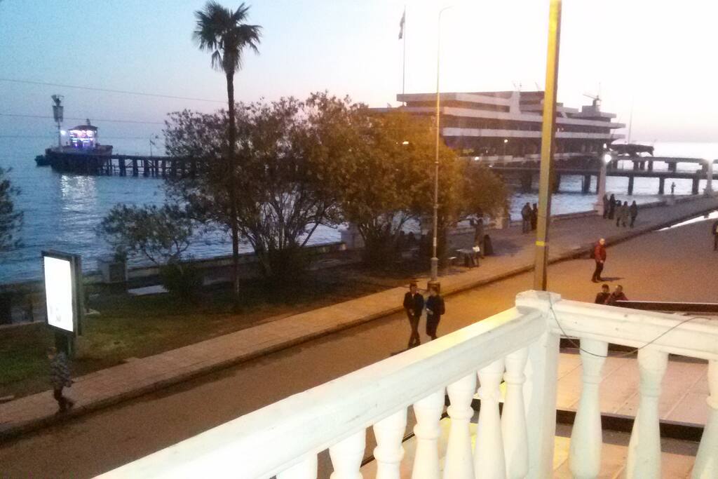 The hostel is located just by the port, at Sukhum city center.