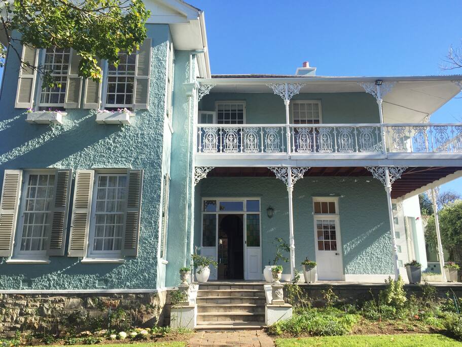Front entrance and balcony