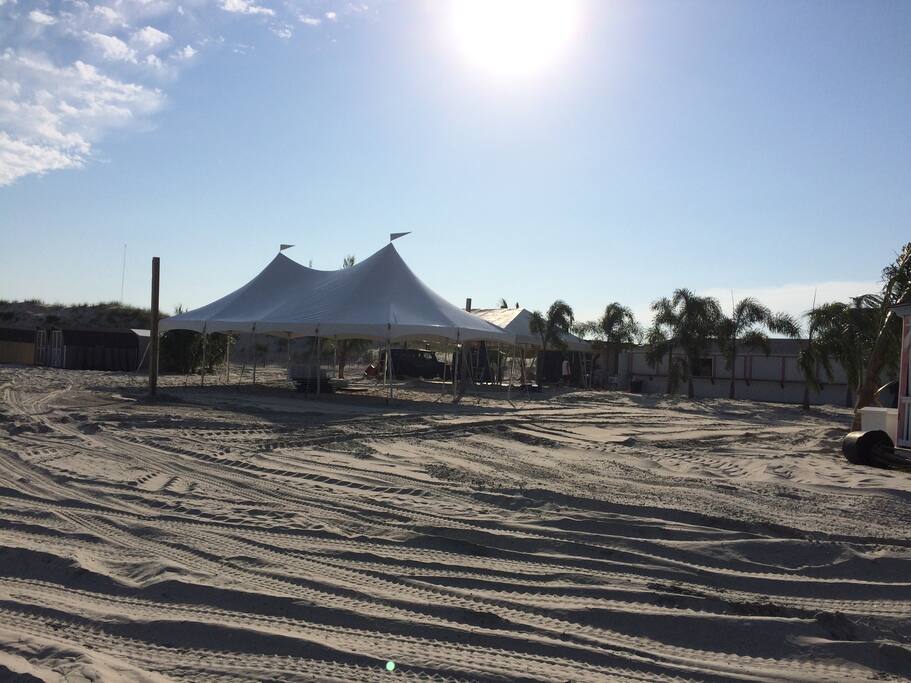 Private beach