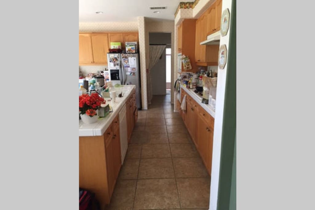 Kitchen to pass through to bedroom area