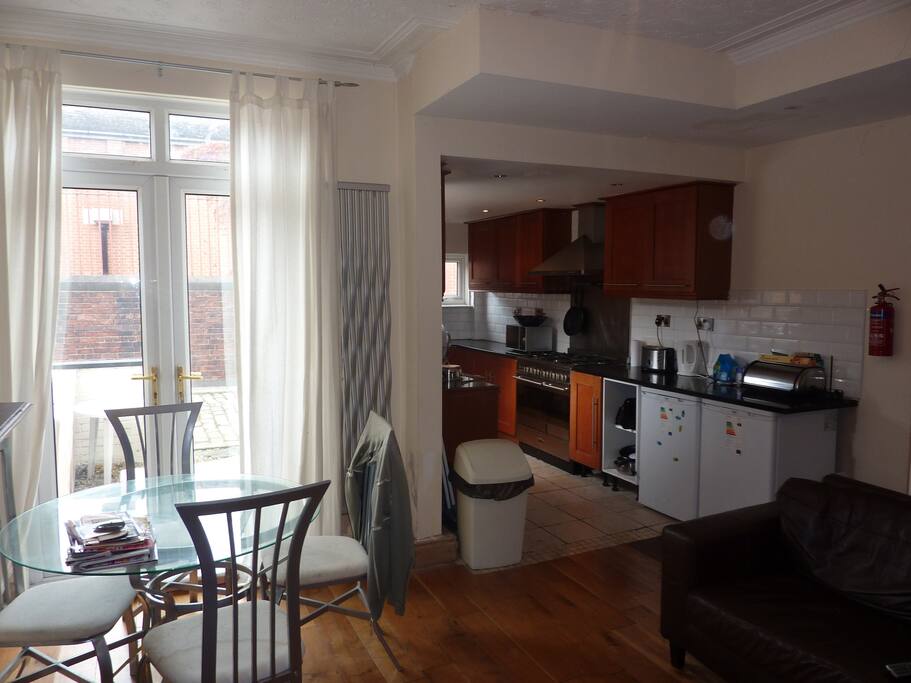Patio doors to small garden