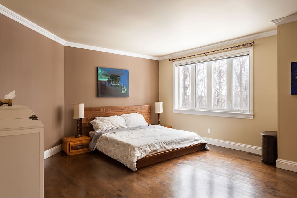 Master bedroom king size essentia organic mattress