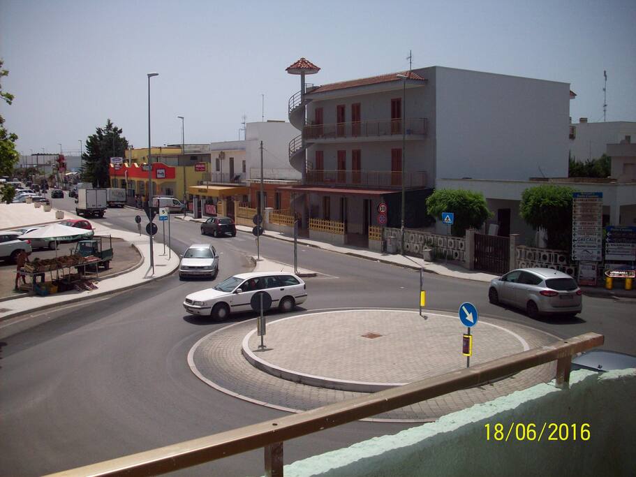 Visione del centro dalle camere
