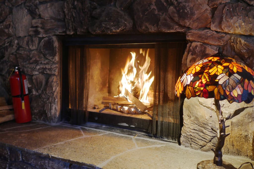 Nothing like the crackle of a fire in the fireplace to remind you that this is a vacation