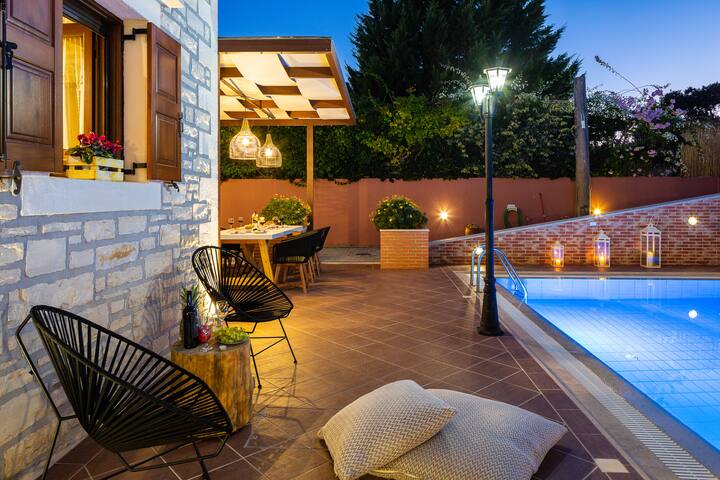 Villa Myrtia with private pool, Atsipopoulo center gallery image 5