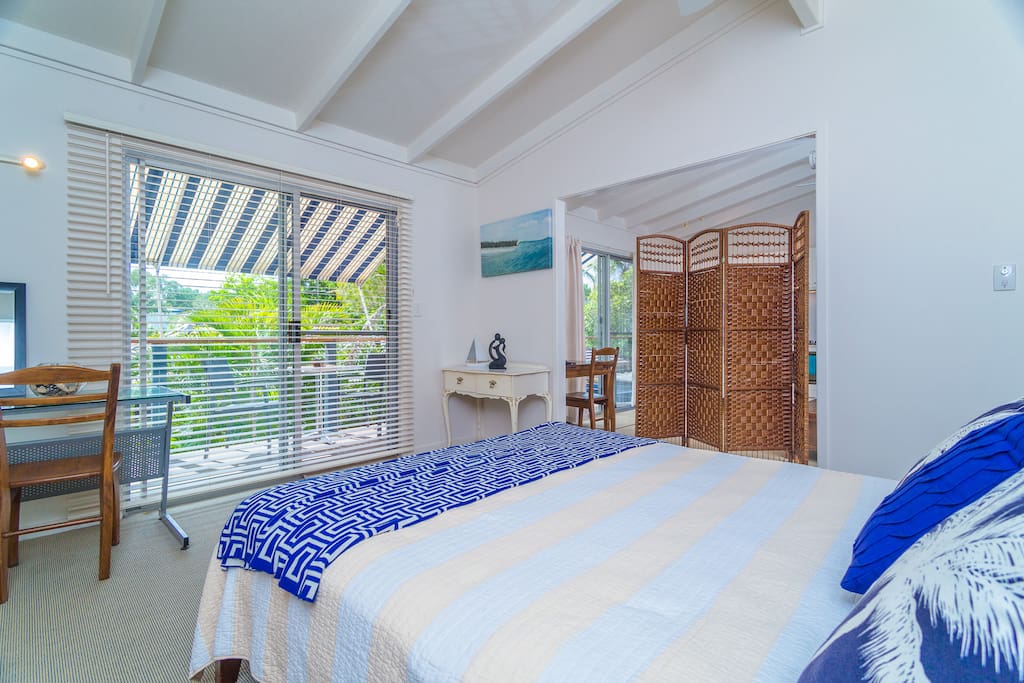Large bedroom with plenty of natural light