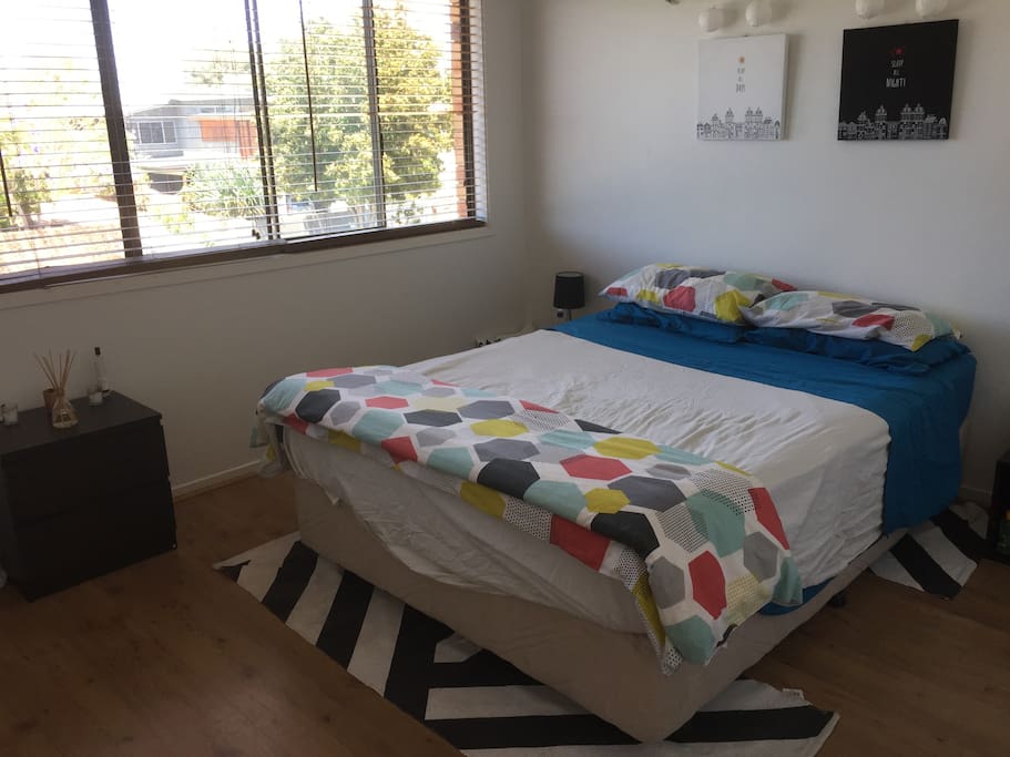 Main bedroom with two large wardrobes