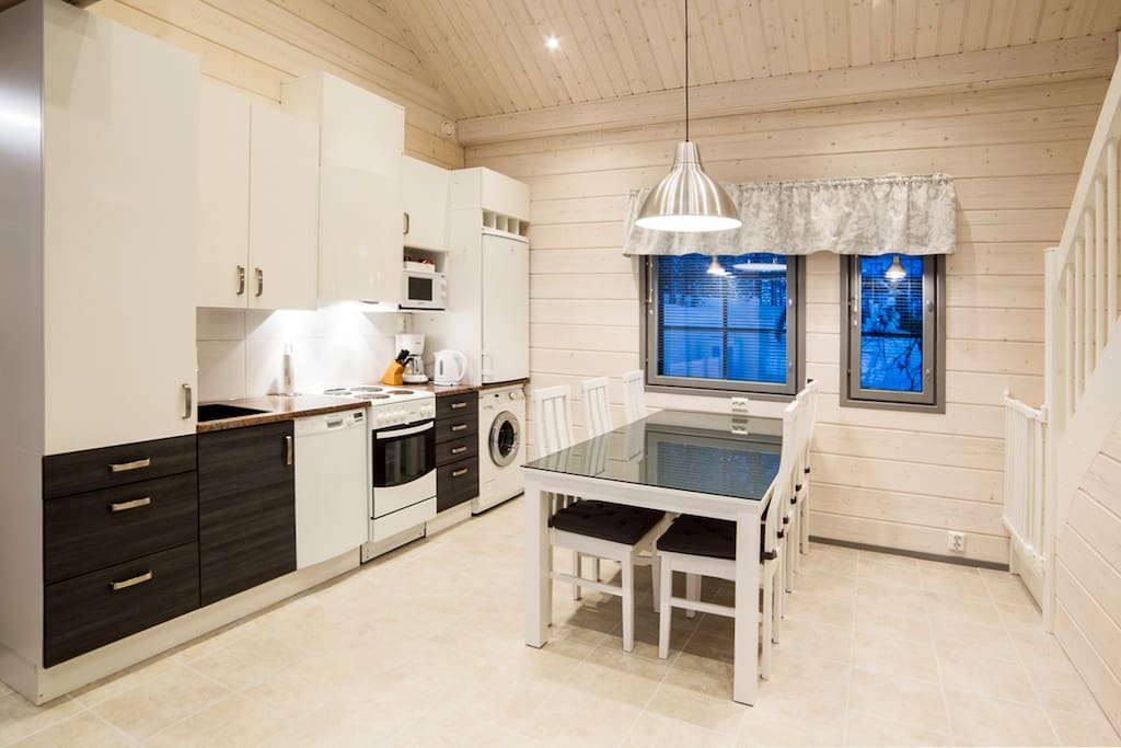 Fully equipped kitchen.