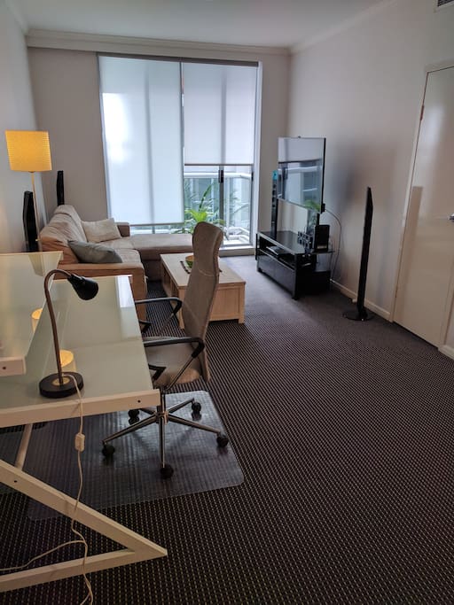 Spacious one bedroom with lounge and study corner