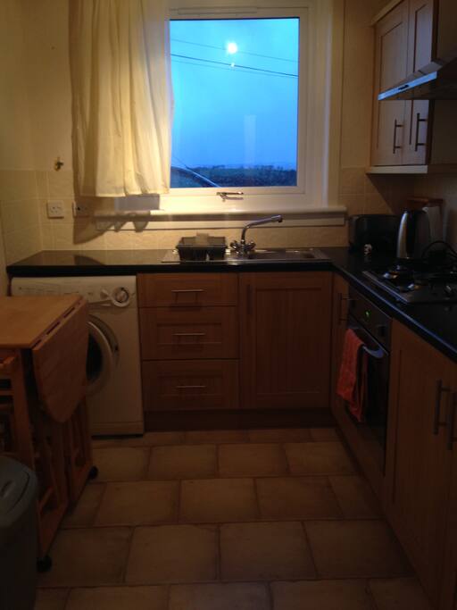 Fully equipped kitchen.