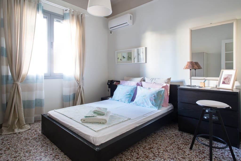 The bedroom..