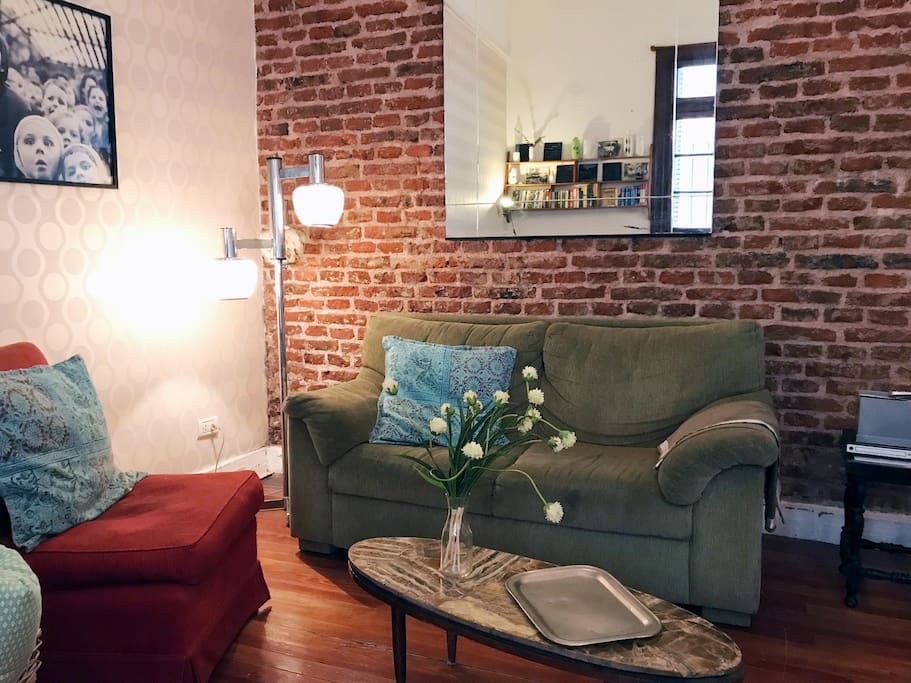 Super comfortable sofa and armchair.