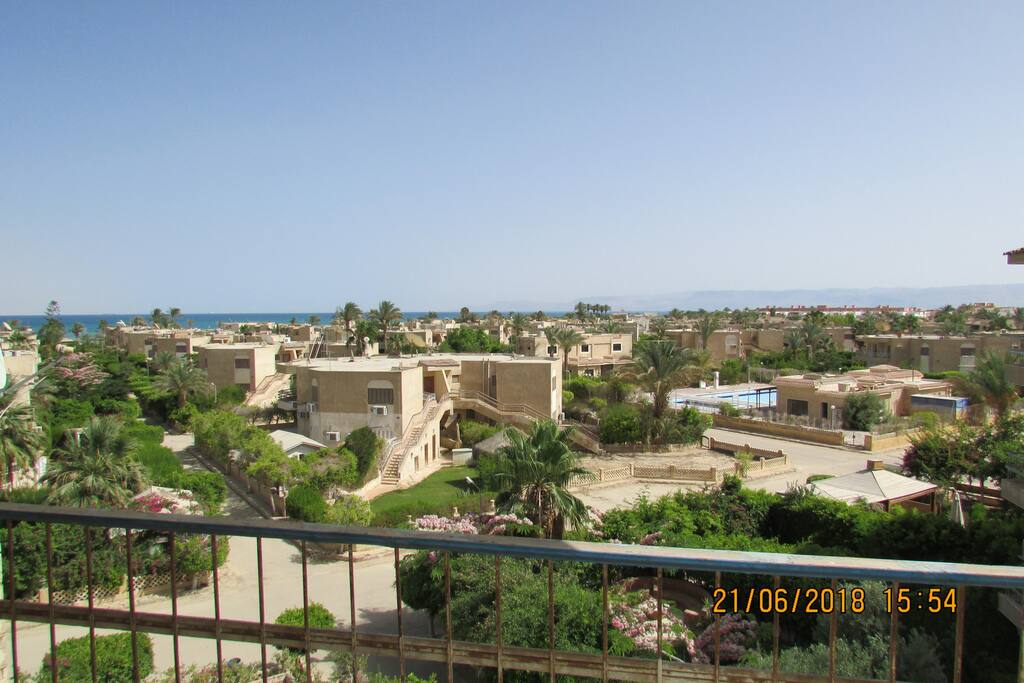 Balcony view overlooking the landscape