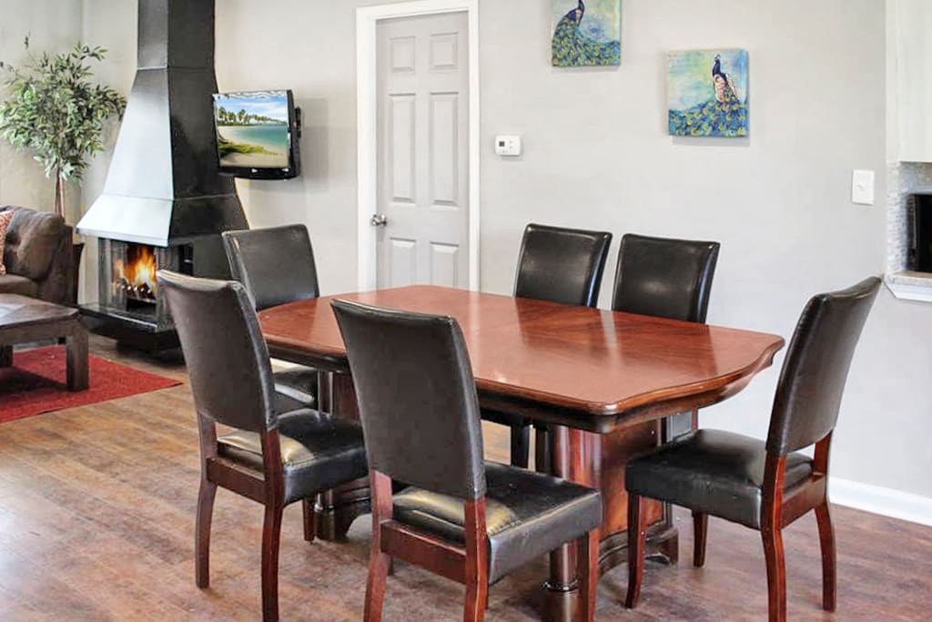 Dining table fits 6 people