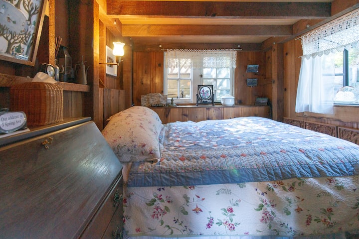 Downstairs bedroom with little workdesk