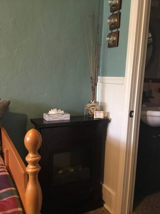 Fireplace for ambiance or warmth