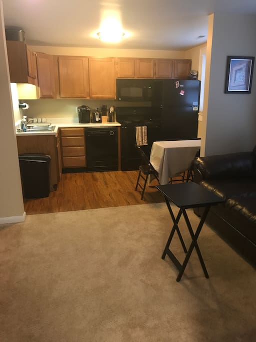 View of Kitchen from Living Room (updated photo 6-13-17)
