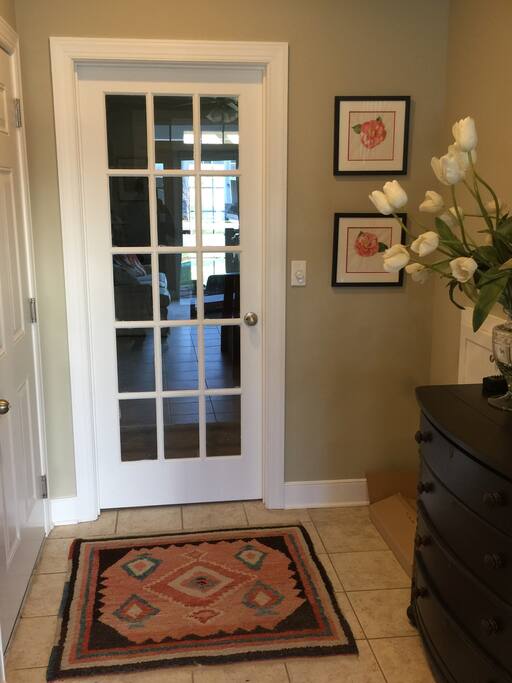 Private locked door to your area.