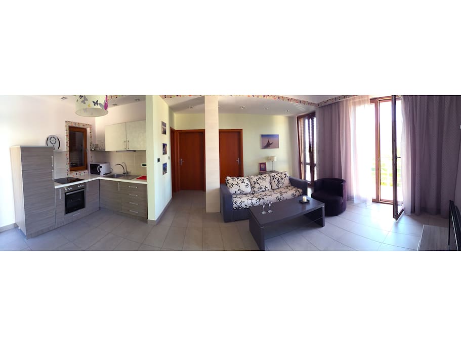 Living Room and fully equipped Kitchen