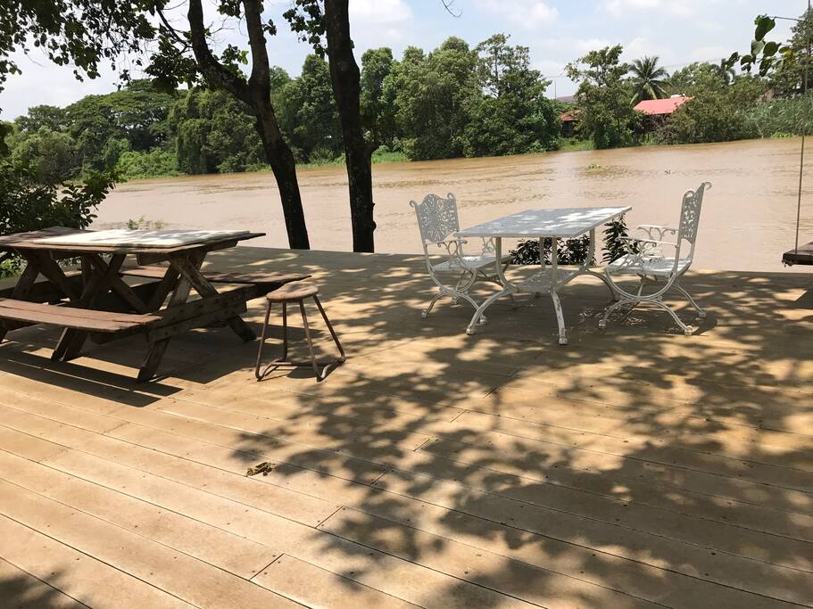 large deck over Bangpakong river