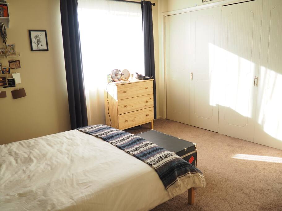 Large closet will hold everything you're bringing with you on your travels!