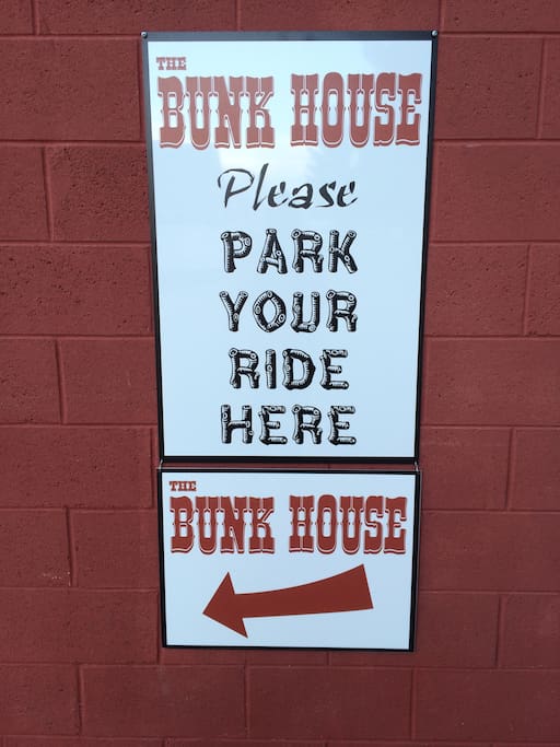 The sign you will see when you arrive!