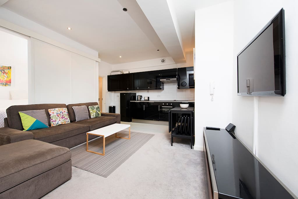 Cool and relaxing living room area